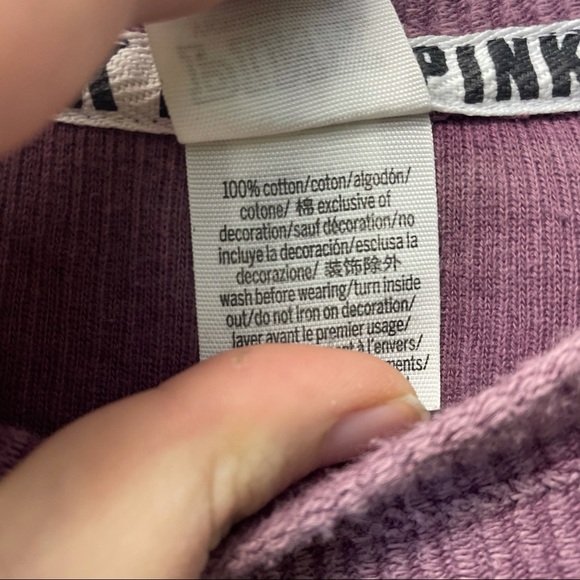 PINK Victoria secret oversized crewneck sweater size medium maroon - Picture 5 of 5